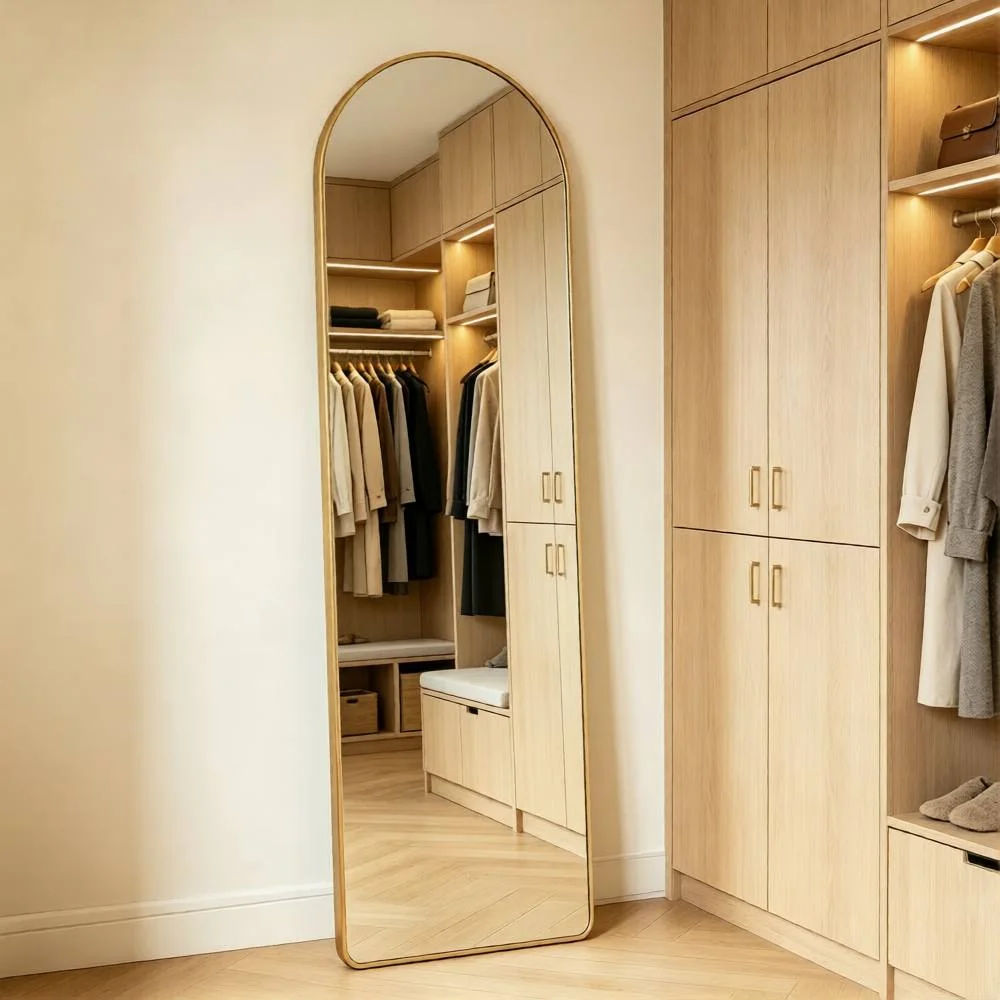 Arched Full Length Mirror (Gold) thumbnail 5